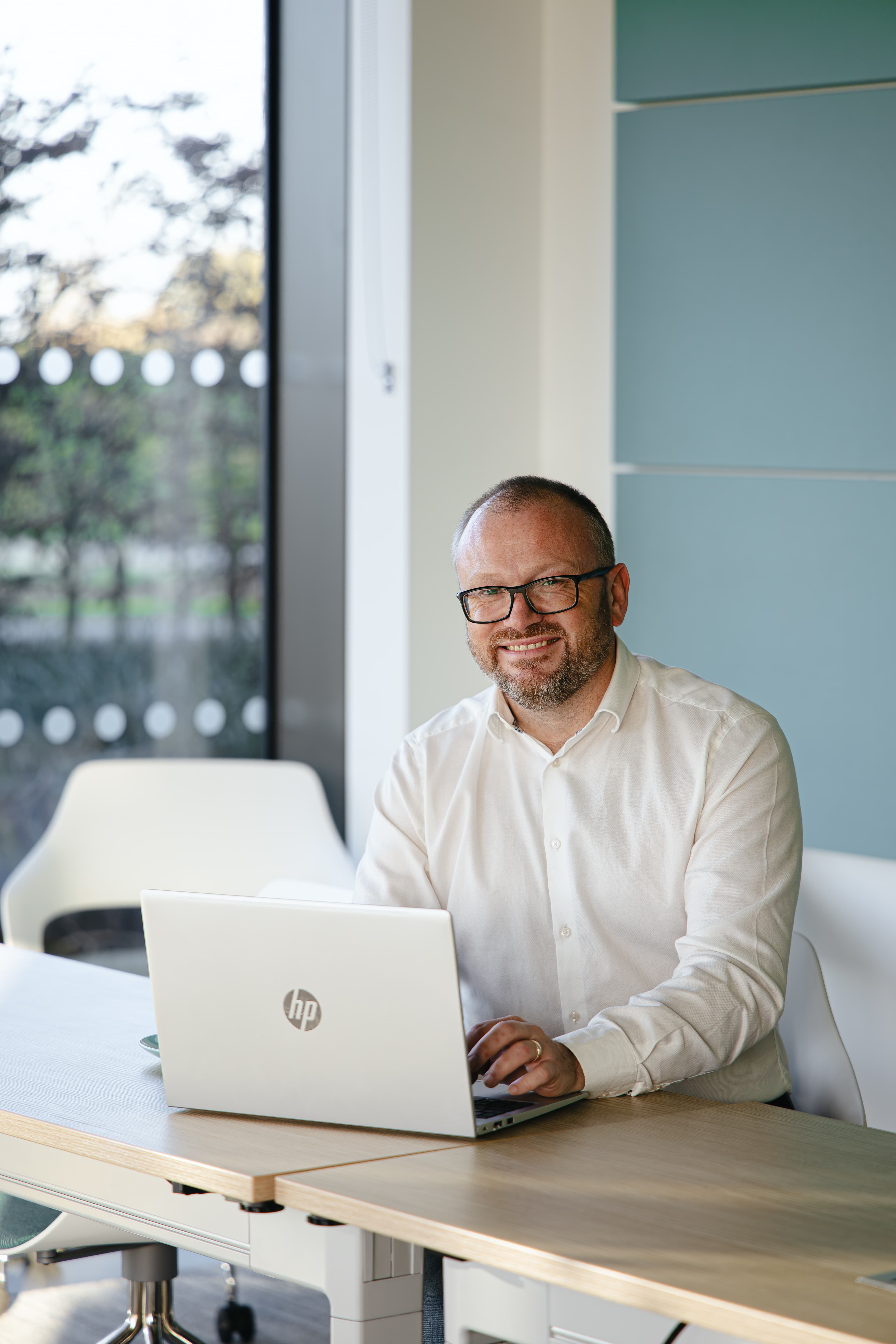 Security leader working with a client